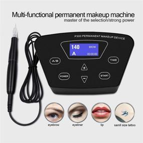 img 3 attached to Advanced Permanent Makeup Tattoo Machine Kit - BIOAMSER Rotary Pen with Foot Pedal Touch Control Power Supply, Practice Skin, 2 Microblading Inks, and 10pcs Cartridge Needles
