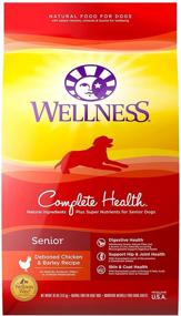 img 4 attached to 🐶 USA-Made Wellness Complete Health Senior Dry Dog Food with Grains - Natural Chicken & Barley Formula for Adult Dogs