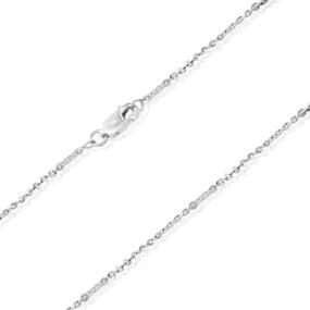 img 4 attached to Sea of Ice 1mm Sparkle Paillette Chain Sterling Silver Anklet for Women - Sizes 9", 10", and 11" - Made in Italy