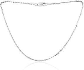 img 3 attached to Sea of Ice 1mm Sparkle Paillette Chain Sterling Silver Anklet for Women - Sizes 9", 10", and 11" - Made in Italy