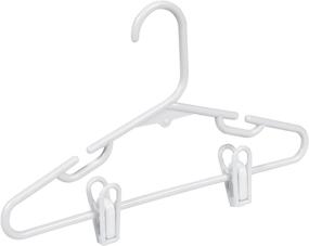 img 1 attached to 👔 Honey-Can-Do White Kid's Tubular Hangers with Clips - 18-Pack