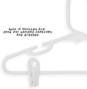 img 2 attached to 👔 Honey-Can-Do White Kid's Tubular Hangers with Clips - 18-Pack