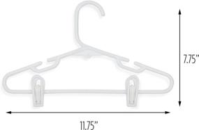 img 3 attached to 👔 Honey-Can-Do White Kid's Tubular Hangers with Clips - 18-Pack