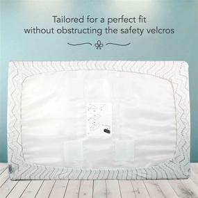 img 2 attached to Luvberries 100% Organic Cotton Bassinet Sheets (Set of 2) - Fits Guava Lotus Travel Bassinet - Baby and Newborn, Fitted Bassinet Sheets, Boys & Girls (Grey and White)