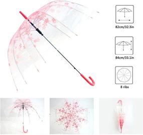 img 1 attached to ☀ Stay Stylish Under the SUN GOD: Blossoms Umbrella – Transparent, Semi-Automatic