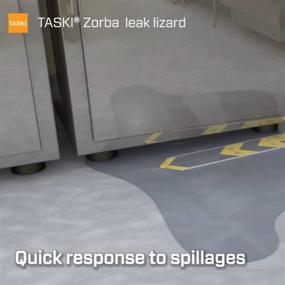 img 2 attached to 🦎 Diversey-7523269 Taski Zorba Leak Lizard: Stop Slips with Superior Leak Absorption - Pack of 50, Yellow/Black