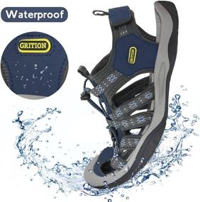 img 1 attached to 🎣 Waterproof Lightweight Men's Fishing Shoes by GRITION: Perfect Athletic Protection