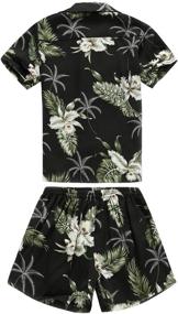 img 3 attached to 🩳 Turquoise Hawaiian Shirt and Shorts Cabana Set for Boys - Trendy Boys' Clothing Sets