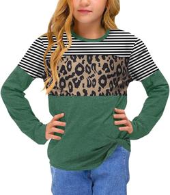 img 4 attached to 🐆 BesserBay Fashion Leopard Striped Patchwork Girls' Clothing: Trendy Dresses for Style-Forward Kids