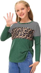 img 3 attached to 🐆 BesserBay Fashion Leopard Striped Patchwork Girls' Clothing: Trendy Dresses for Style-Forward Kids