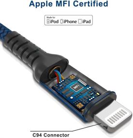 img 3 attached to 🔌 10Ft USB C to Lightning Charger Cable with USB A Adapter - Industrial Grade Electrical Solution