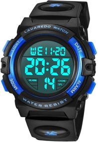 img 4 attached to Kids' Waterproof Multifunctional Chronograph Watch with Calendar for Wristwear