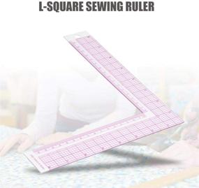 img 3 attached to 📏 Professional Tailor's Sewing Measuring Tool: Plastic L-Square Ruler with 90 Degree Angle for Garment Pattern Dress Making and Craft Work - French Curve (5808)