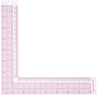 📏 professional tailor's sewing measuring tool: plastic l-square ruler with 90 degree angle for garment pattern dress making and craft work - french curve (5808) logo