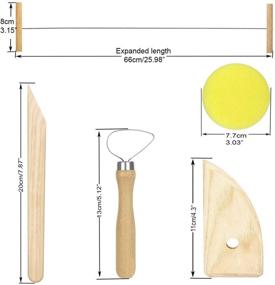 img 2 attached to 🖌️ Набор керамических инструментов VNNOPG 8 штук - премиальный набор клейки для глины для резьбы, лепки, моделирования и керамического искусства.