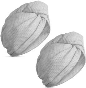img 4 attached to Navaris Microfiber Hair Turban Towels