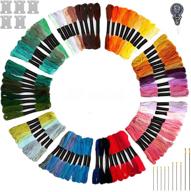 🧵 stockyfy assorted colors thick hand embroidery threads & craft kits, hilos para cross stitch threads floss: 120 skeins pack for needlework with accessories logo