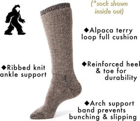 img 3 attached to Wildside Wool Alpaca Hiking Socks: The Explorer's Boot-Height Heavyweight with Full Cushion - Made in USA