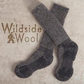 img 2 attached to Wildside Wool Alpaca Hiking Socks: The Explorer's Boot-Height Heavyweight with Full Cushion - Made in USA