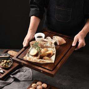 img 1 attached to 🧀 Enhance Your Entertaining Experience with the Shanik Premium Charcuterie Board Double Sided