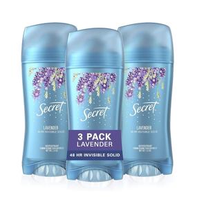 img 4 attached to 🌸 Secret Women's Lavender Antiperspirant and Deodorant: Invisible Solid, 2.6 Oz, Pack of 3 - Guaranteed Freshness and Long-lasting Protection