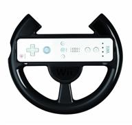 усовершенствованное рулевое колесо nintendo wii comfort racing wheel - стильный черный. логотип