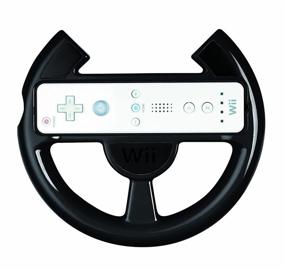 img 3 attached to Усовершенствованное рулевое колесо Nintendo Wii Comfort Racing Wheel - Стильный черный.