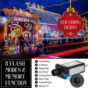 img 1 attached to 🎄 Quntis 328FT 1000 LED Christmas Lights: Multicolor Diamond Style Xmas Tree Lights for Festive Outdoor and Indoor Decoration