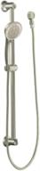 🚿 moen 3863epbn envi collection eco-performance handheld showerhead, brushed nickel - includes 30&#34; slide bar logo