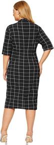 img 3 attached to Floerns Womens Gingham Bodycon Business