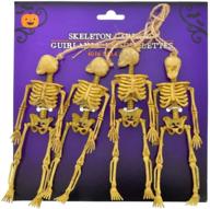 🎃 pack of 3 scary skeleton garland dangling bone halloween decor - 60 inches logo