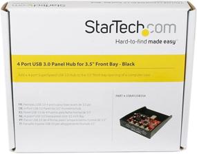 img 1 attached to StarTech.com 3.5in or 5.25in Bay USB 3.0 Front Panel 4 Port Hub - Internal Front 3.5 USB 3.0 Hub (35BAYUSB3S4), Black