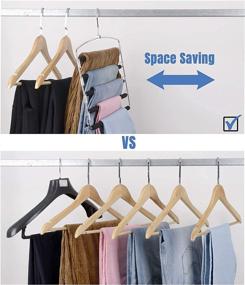 img 3 attached to Red Photon Pants Hangers: Efficient Multi-Purpose Space Saving Slacks Hanger 2 Pack - Swing 👖 Arm, Foam Padded 5 Layers, Non-Slip, Stainless Steel Closet Organizer for Trousers, Skirts, Jeans, Ties, and Scarves