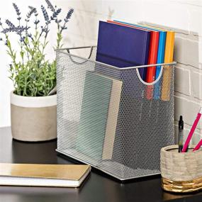 img 3 attached to 📁 Honey-Can-Do Mesh Desktop File Organizer: Silver OFC-03303 - Efficient & Stylish Solution