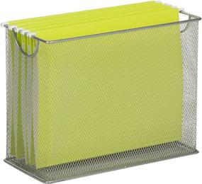 img 1 attached to 📁 Honey-Can-Do Mesh Desktop File Organizer: Silver OFC-03303 - Efficient & Stylish Solution