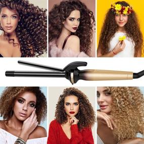 img 3 attached to 🌀 DSHOW 5/8 Inch Thin Curling Iron - Ceramic Barrel Curling Wand for Short and Long Hair - Small Tight Stick Mini Pencil Culer (16mm)