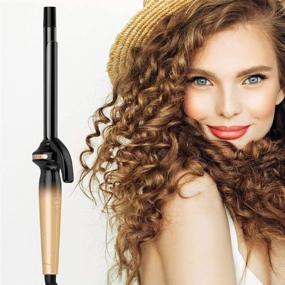 img 2 attached to 🌀 DSHOW 5/8 Inch Thin Curling Iron - Ceramic Barrel Curling Wand for Short and Long Hair - Small Tight Stick Mini Pencil Culer (16mm)