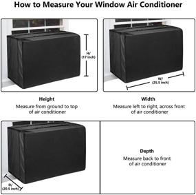 img 3 attached to 🌬️ Aozzy Air Conditioner Covers: Winter-Ready, Waterproof AC Covers for Window Units - Heavy-Duty Protection with Adjustable Straps - 25.5"W x 17"H x 20.5"D Inches