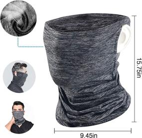 img 3 attached to 🧣 Ice Silk Cooling Neck Gaiter Balaclava Bandana Headwear, Sports Face Scarf for Dusty Outdoor Activities