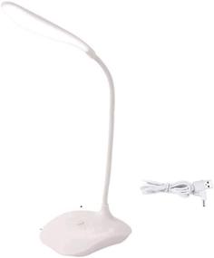 img 4 attached to 💡 LED Table Lamp: Portable Eye-Protected Gooseneck Desk Light for Dorm Study, Office, Bedroom - USB or Battery Powered