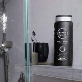 img 2 attached to 🧖 NIVEA MEN DEEP Active Clean Charcoal Body Wash - Triple Pack