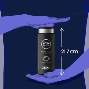 img 1 attached to 🧖 NIVEA MEN DEEP Active Clean Charcoal Body Wash - Triple Pack