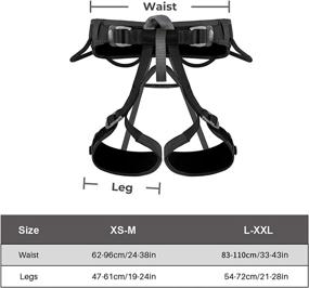 img 1 attached to 🧗 KAILAS Agile Climbing Harness - Padded & Adjustable Safety Gear for Rock Climbing, Tree Climbing, and Rappelling