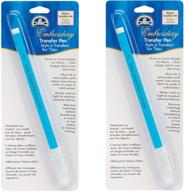 🖋️ dmc u1539 embroidery transfer pen, blue - pack of 2: precise and long-lasting results logo