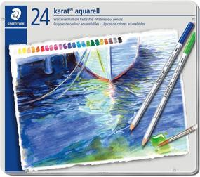 img 4 attached to Сет акварельных карандашей Staedtler Karat Aquarell 24 цвета (125M24)