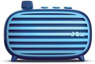 🔵 jam retro classic bluetooth speaker with 10 hours of play time, auxiliary input port, usb charging - blue logo