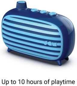 img 3 attached to 🔵 JAM Retro Classic Bluetooth Speaker with 10 Hours of Play Time, Auxiliary Input Port, USB Charging - Blue