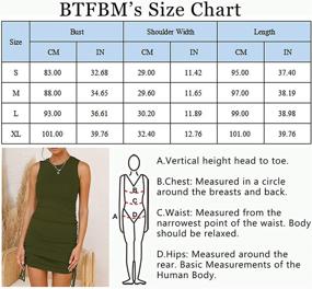 img 1 attached to 👗 BTFBM Women's Sleeveless Bodycon Ruched Short Dress with Drawstring, Solid Color Crew Neck Casual Summer Tank Mini Dresses