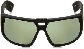 img 3 attached to Ultimate Performance: Spy Optic Touring Wrap Sunglasses - Black/Happy Gray/Green, 64 mm