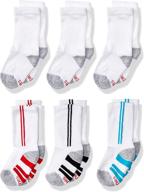 🧦 hanes boys' 6-pack ez short crew socks: comfortable and convenient sock solution logo